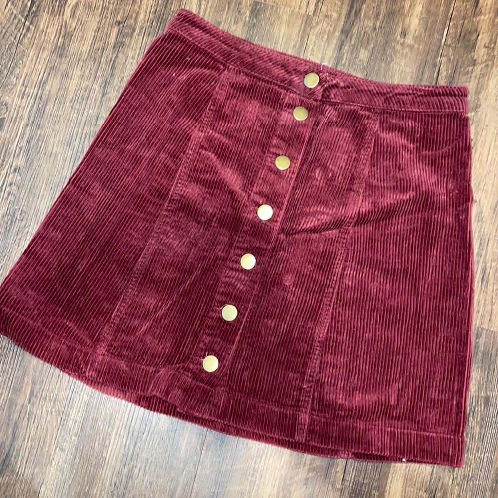 Dark Red (maroon) corduroy skirt